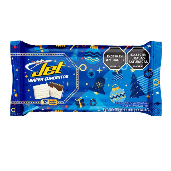 CHOCOLATINA WAFER JET 12U  BLANCA NAVIDAD