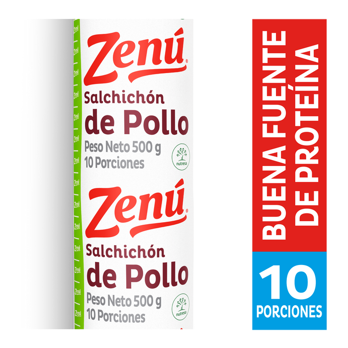 SALCHICHON ZENU 500G POLLO