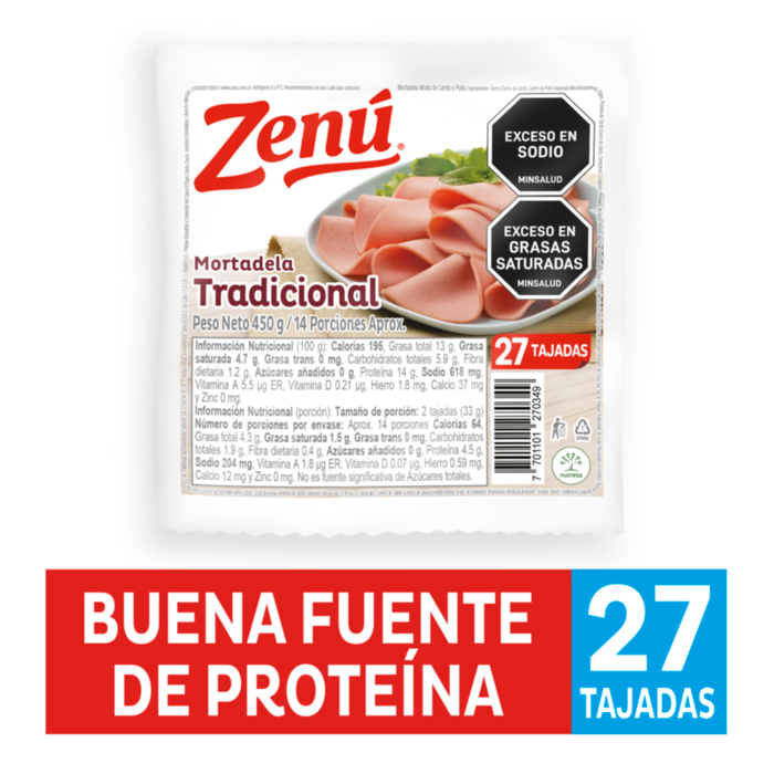 MORTADELA ZENU 450G TRADICIONAL