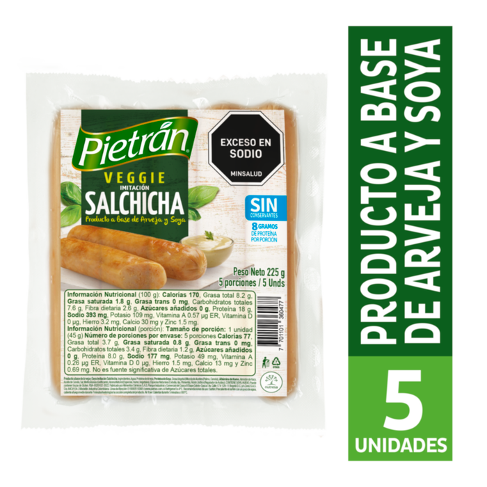 SALCHICHA PIETRAN 225G VEGGIE