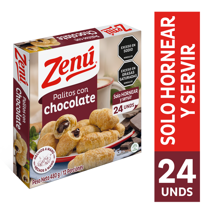 PALITOS CON CHOCOLATE ZENÚ 24U 480G