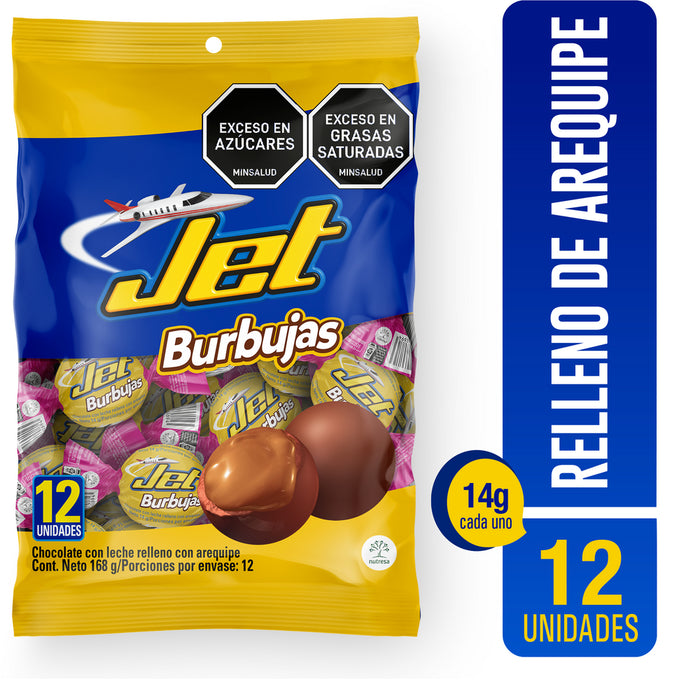 CHOCOLATINA JET 12U 14G BURBUJAS