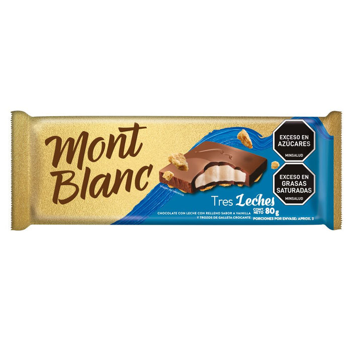 CHOCOLATINA MONTBLANC 80G TRES LECHES