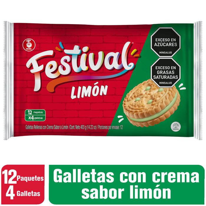 GALLETA FESTIVAL 403G LIMON