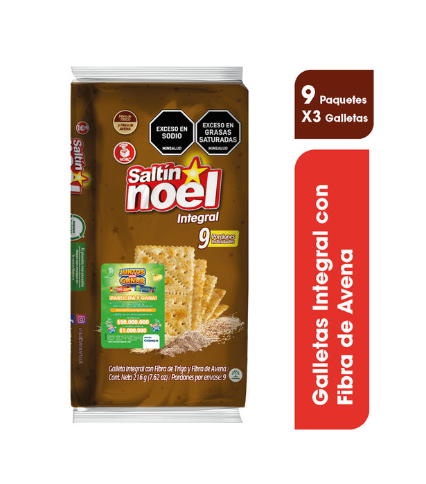 GALLETA SALTIN NOEL 9U BOLSA DOBLE/FIBRA