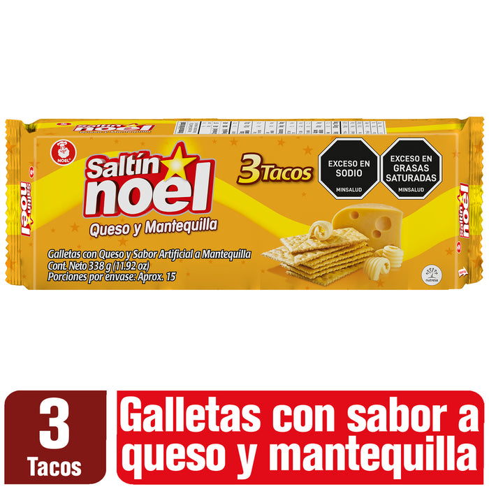 GALLETA SALTIN NOEL 3TAC 338G QUESO/MANT