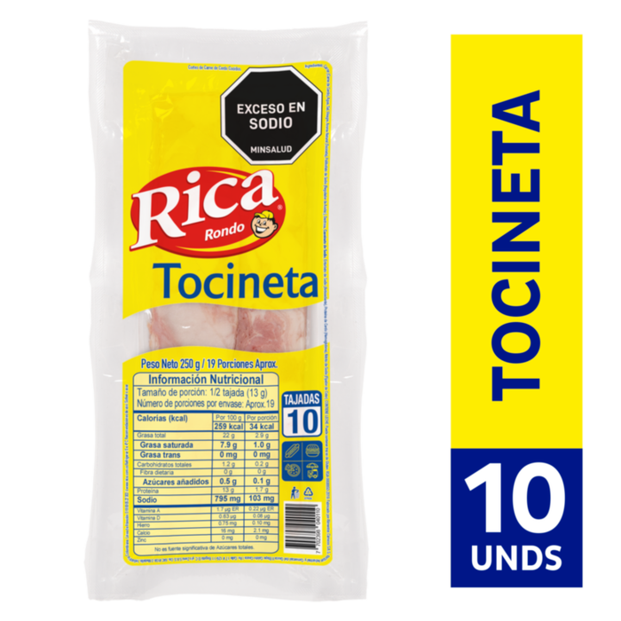 TOCINETA RICA 10U 250G CHEF