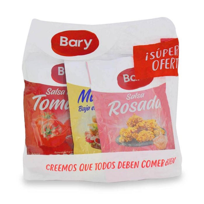 SALSA BARY 200G+MAYONESA 200G+ROSADA