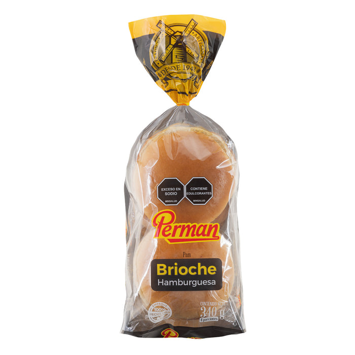 PAN HAMBURGUESA BRIOCHE PERMAN 340g