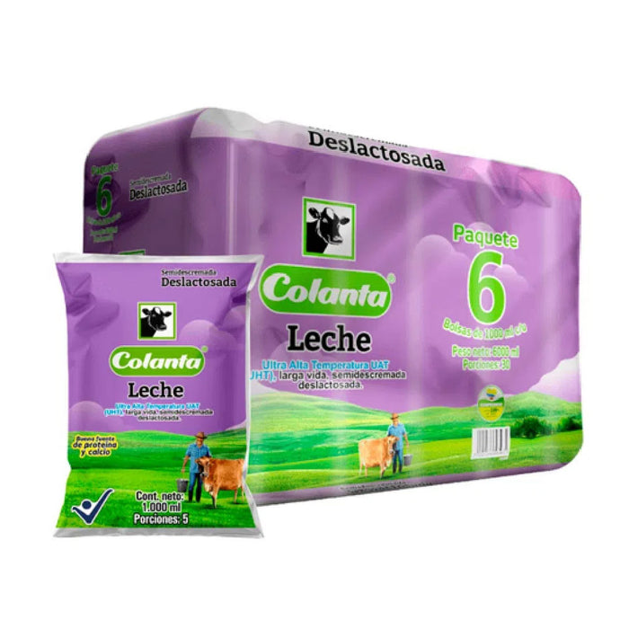 LECHE COLANTA 1000C DESLACTOSADA 6U