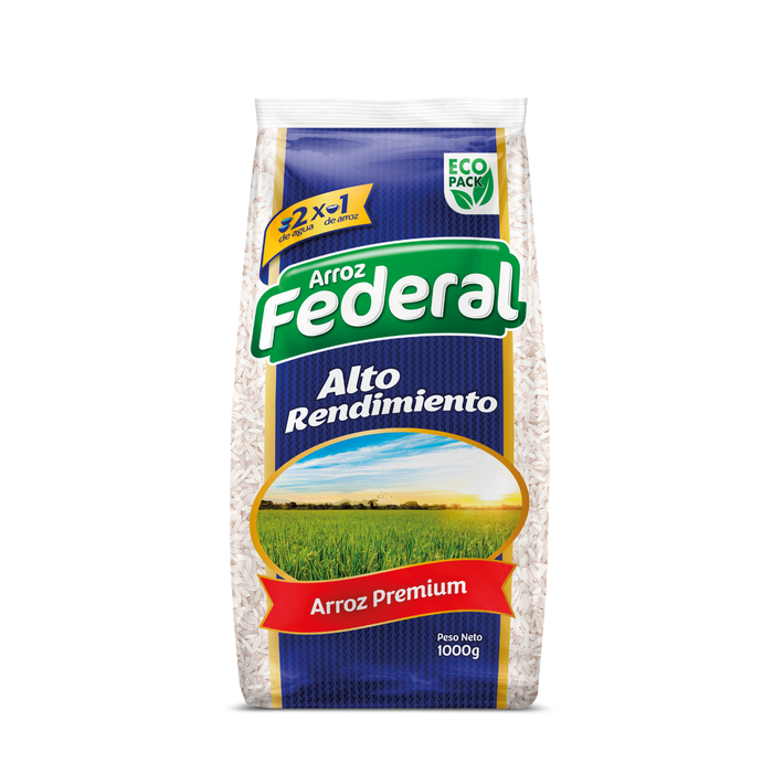 ARROZ FEDERAL PREMIUM 1000G ALTO RENDIMIENTO