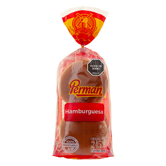 PAN HAMBURGUESA SENCILLA  PERMAN