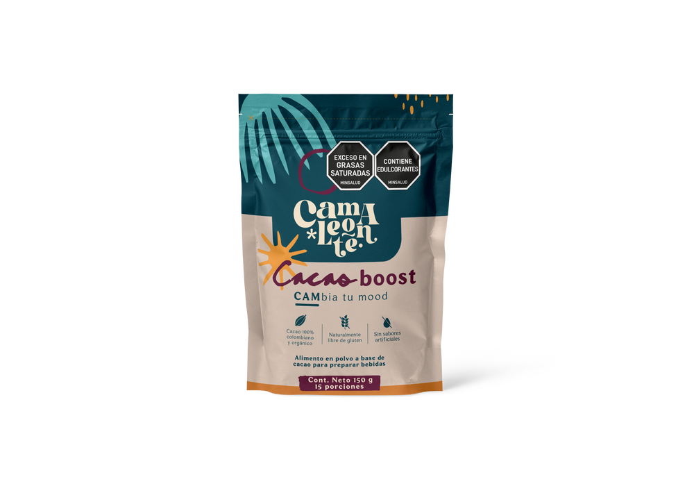 CACAO BOOST DOY PACK 150G CAMALEONTE