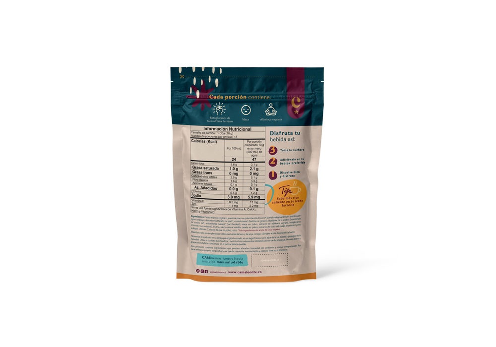 CACAO BOOST DOY PACK 150G CAMALEONTE