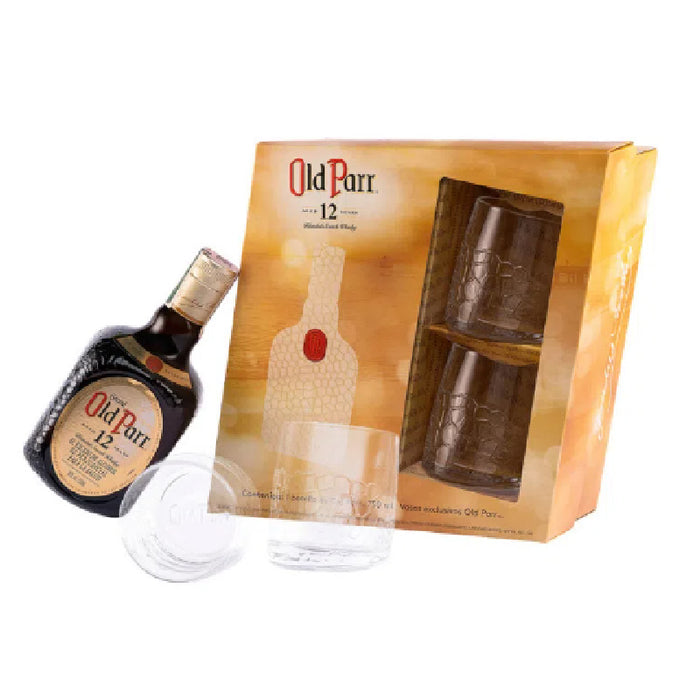 WHISKY OLDPARR 750C 12 ANOS + VASOS