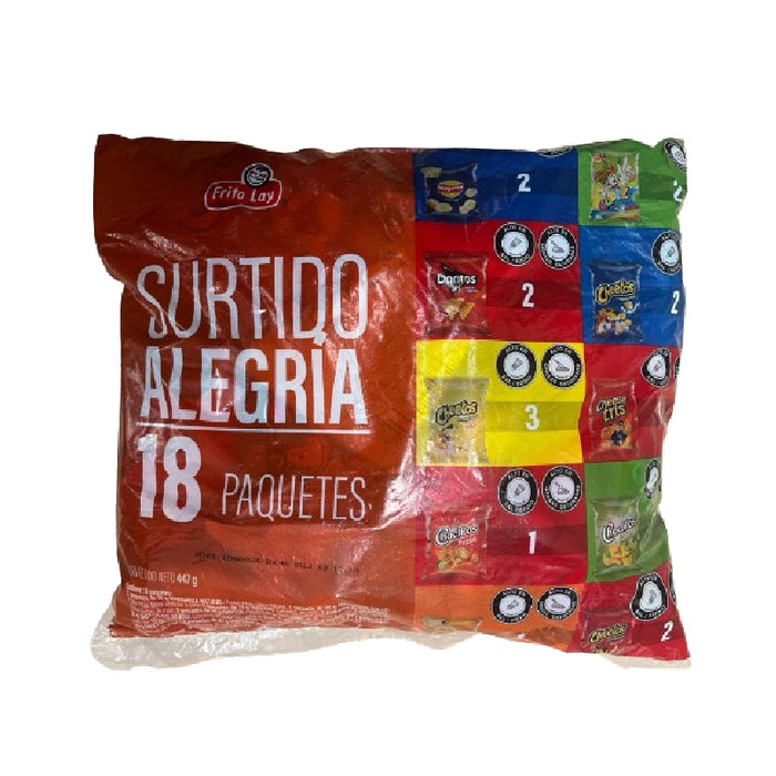 LONCHERA SURTIDO ALEGRIA FRITOLAY 18U 447G