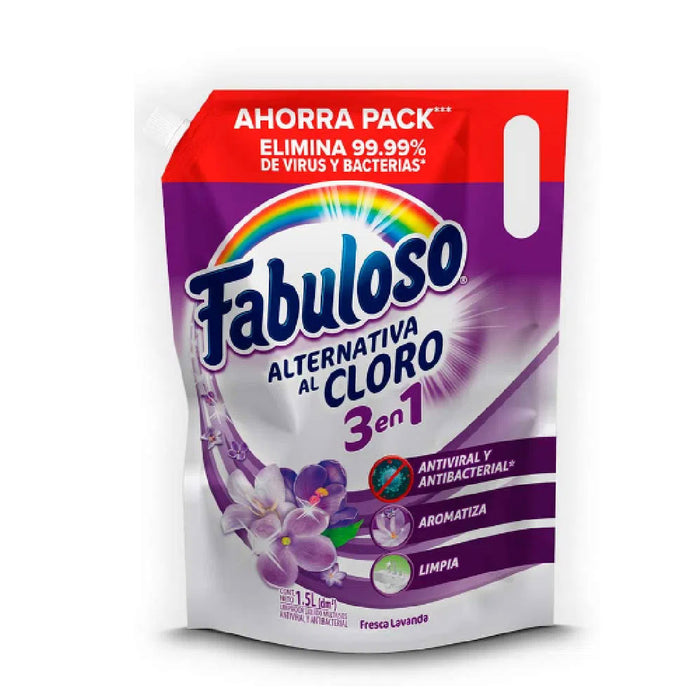 LIMPIA PISOS FABULOSO ALTERNATIVA AL CLORO FRESCA LAVANDA 1.5L