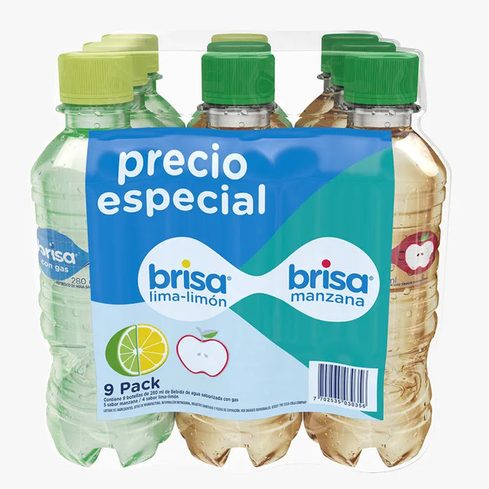 AGUA BRISA 9U 2520ML SABORIZADA SURTIDA