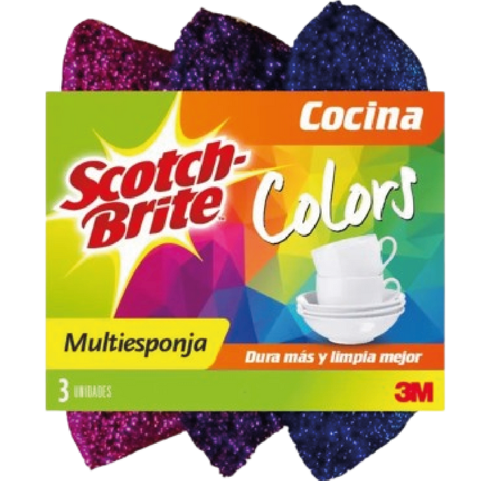 MULTIESPONJA SCOTCHBRITE 3U COLORS OFERT