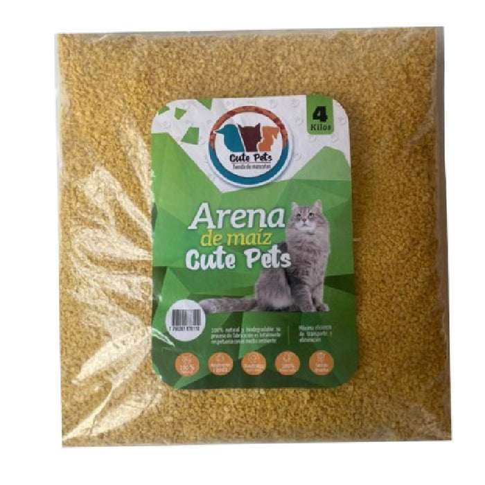 ARENA DE MAIZ CUTE PETS 4000G