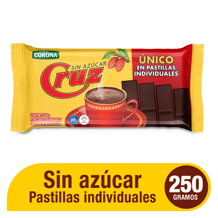 CHOCOLATE CRUZ 250G CLASICO PASTILLA