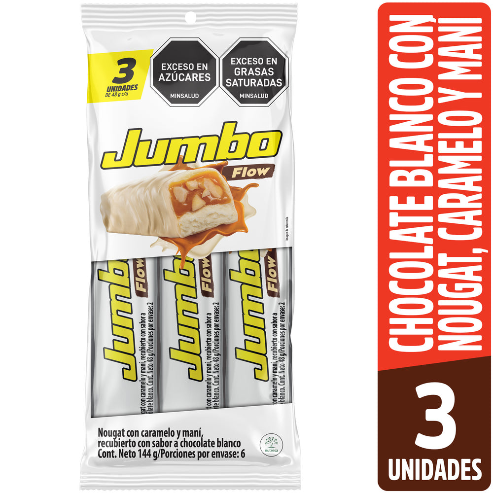 CHOCOLATINA JUMBO FLOW 3U 144G BLANCA – Supermercados Supervaquita
