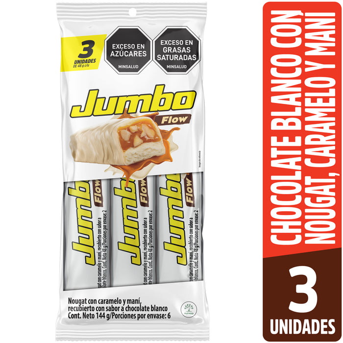 CHOCOLATINA JUMBO FLOW 3U 144G BLANCA