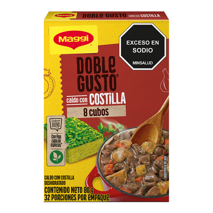 CALDO MAGGI 8U 80G DOBLE GUSTO COSTILLA