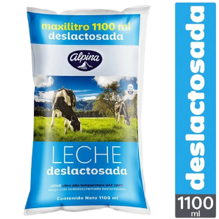 LECHE ALPINA 1100ML BOLSA DESLACTOSADA