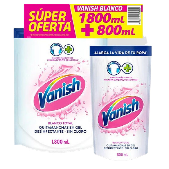 LIMPIADOR VANISH 2U 1800ML BLANCO+800ML