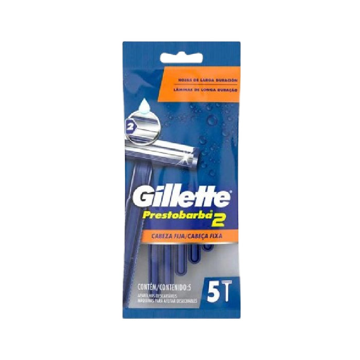 MAQUINA GILLETTE 5U BOLSA PRESTOBARBA 2H