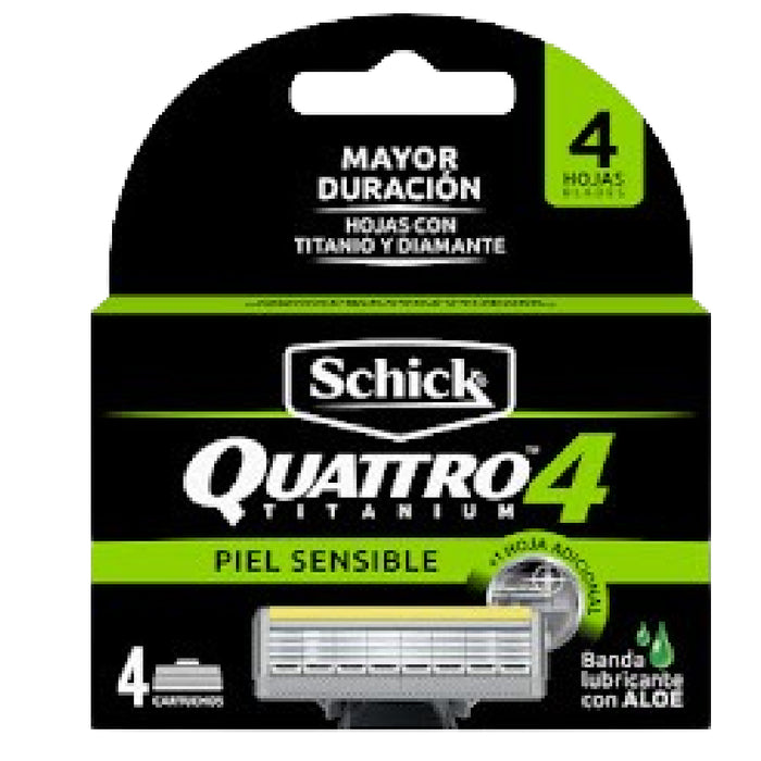 REPUESTO SCHICK QUATTRO 4U TITANIUM SENT