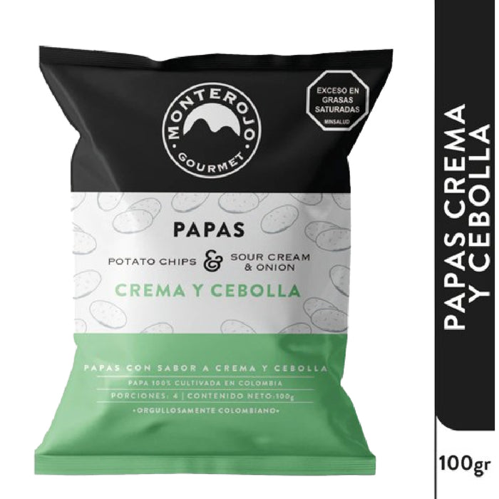 PAPAS MONTE ROJO 100G CREMA Y CEBOLLA