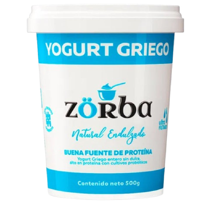 YOGURT GRIEGO ZORBA 500G NATURAL C/DULCE