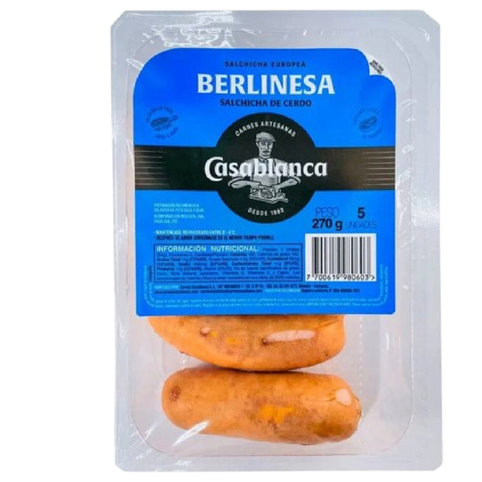 SALCHICHA CASA BLANCA 5U 270G BERLINESA