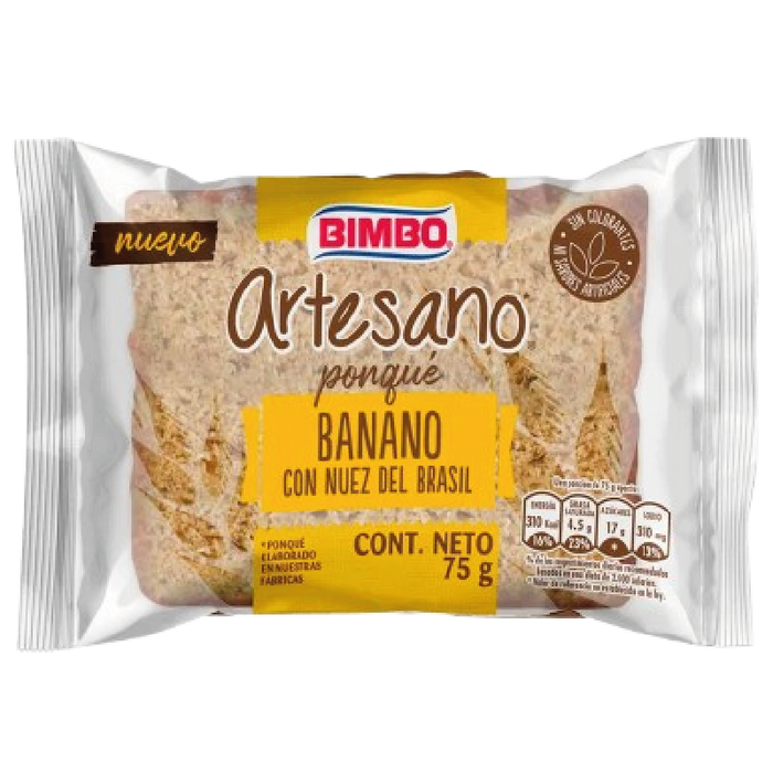 PONQUE ARTESANO BIMBO 75G BANANO NUECES