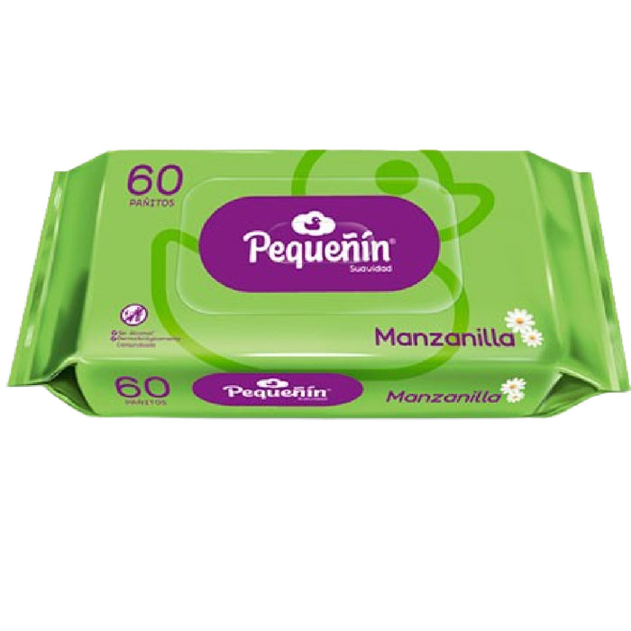 PANITOS HUMEDOS PEQUENIN 60U MANZANILLA