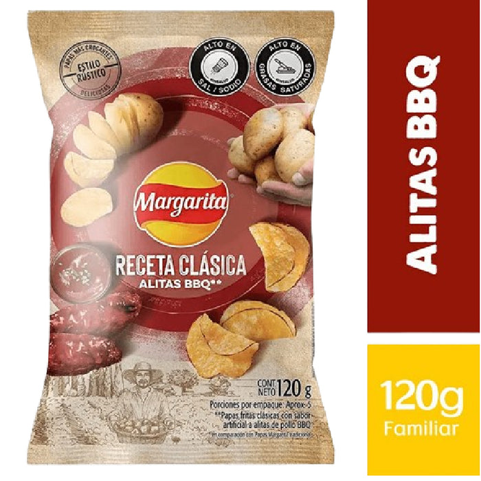 PAPA RECETA CLASICA ALITAS BBQ 120G