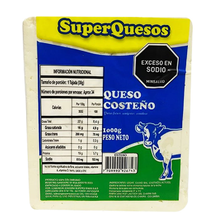 QUESO AAA 1000GR COSTENO BLOQUE