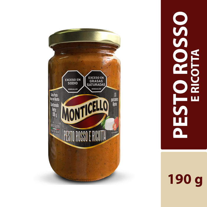 SALSA PASTA MONTICELLO 190G PESTO ROSSO