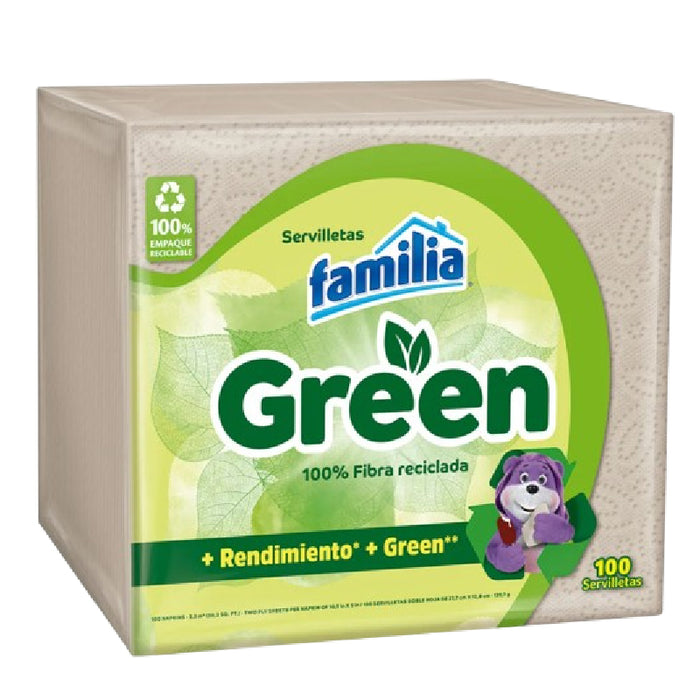 SERVILLETA FAMILIA 100U GREEN