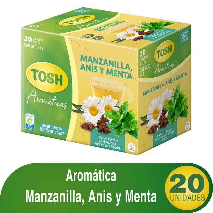 AROMATICA TOSH 20 SOBRES 22G MAN/ANIS/ME