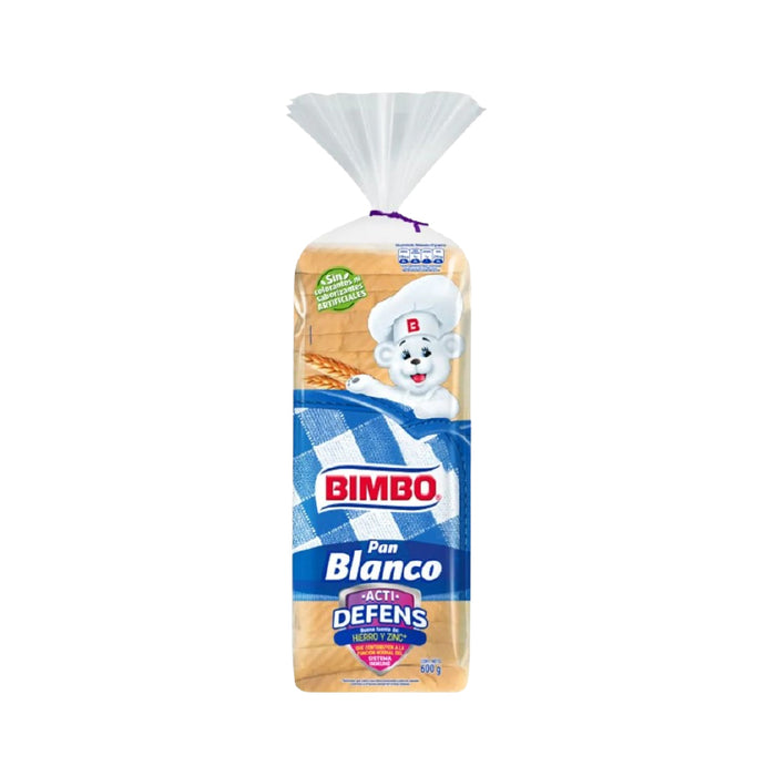 PAN BLANCO BIMBO 600G ACTIDEFENSIS