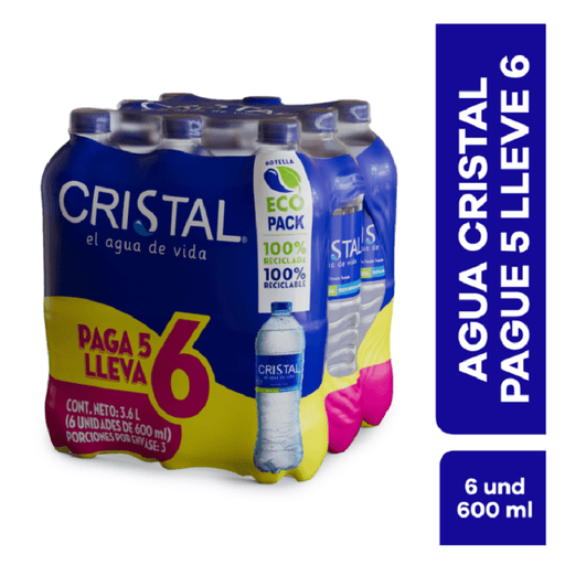 La Vaquita - Agua Cristal Con Gas Pet x 600ml