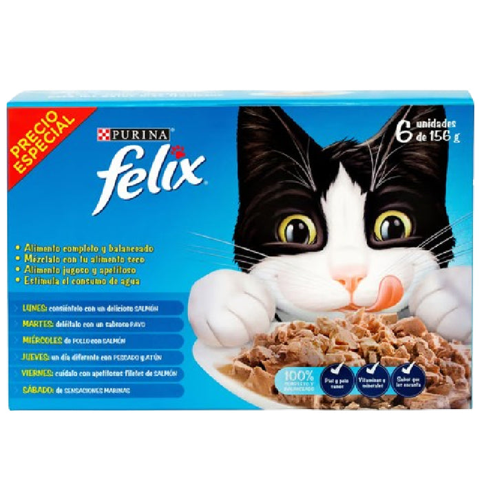 ALIMENTO HUMEDO FELIX 6U 510G