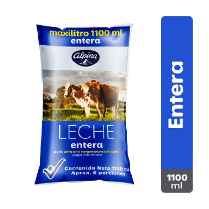 LECHE ALPINA 1100ML BOLSA ENTERA MAXI