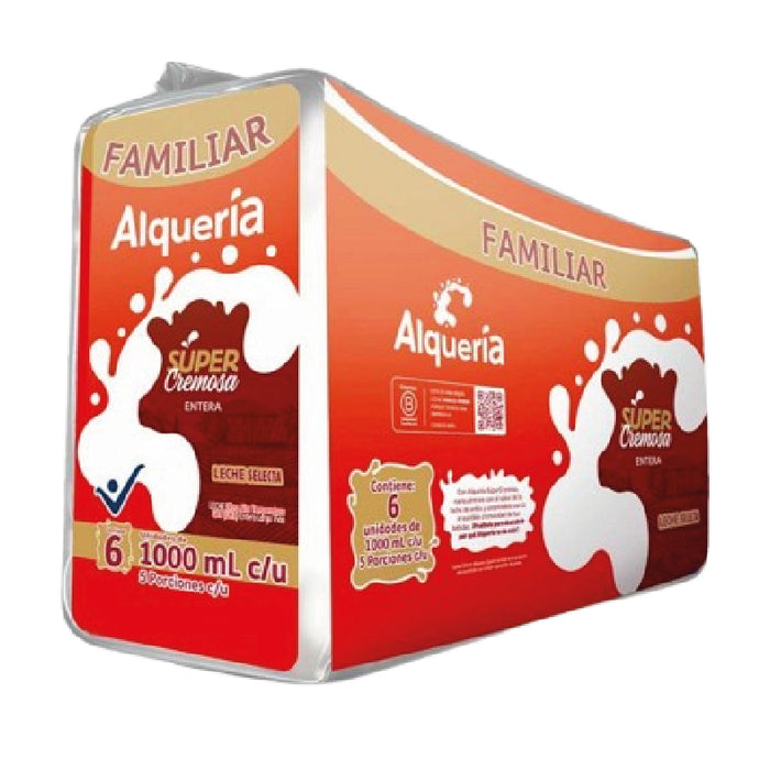 LECHE ENTERA ALQUERIA 6U 1000ML SUPERCRE