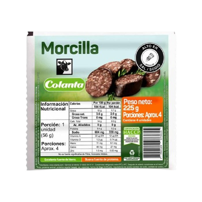 MORCILLA COLANTA 4U 225G