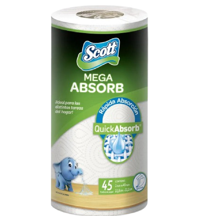 TOALLA COCINA SCOTT 45U MEGA ABSORB