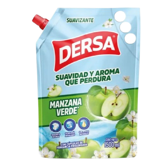 SUAVIZANTE DERSA 1500ML MANZANA DOY PACK